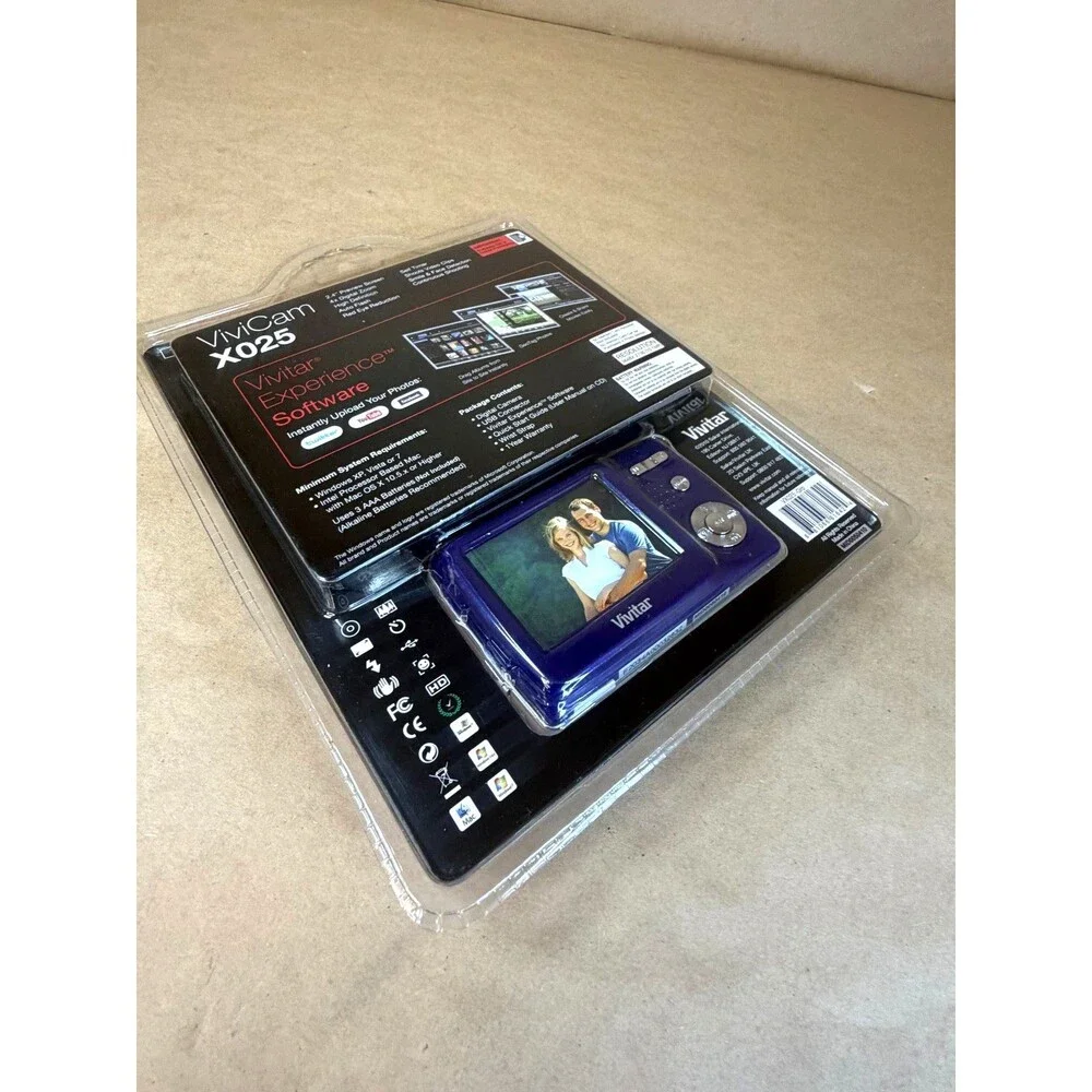 Vivitar ViviCam X025 Digital Camera – 10.1MP Purple - FACTORY SEALED